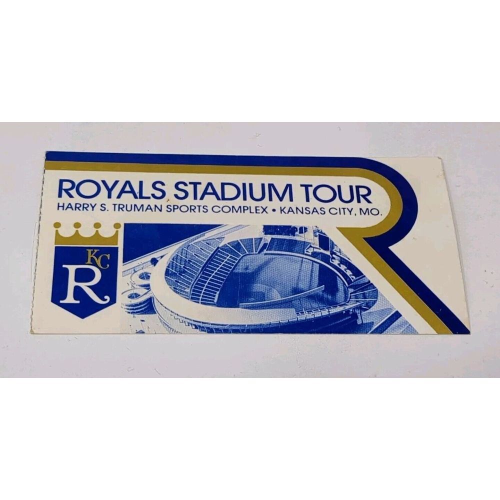 Vintage Kansas City Royals Stadium Tour Ticket Signed by Scout 1973 70s 1970s
